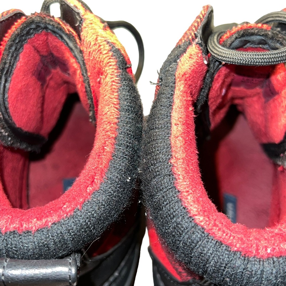 Tommy Hilfiger Buffalo Plaid Duck Rain Water Boots 8 Red Black Holiday Christmas - Picture 9 of 11
